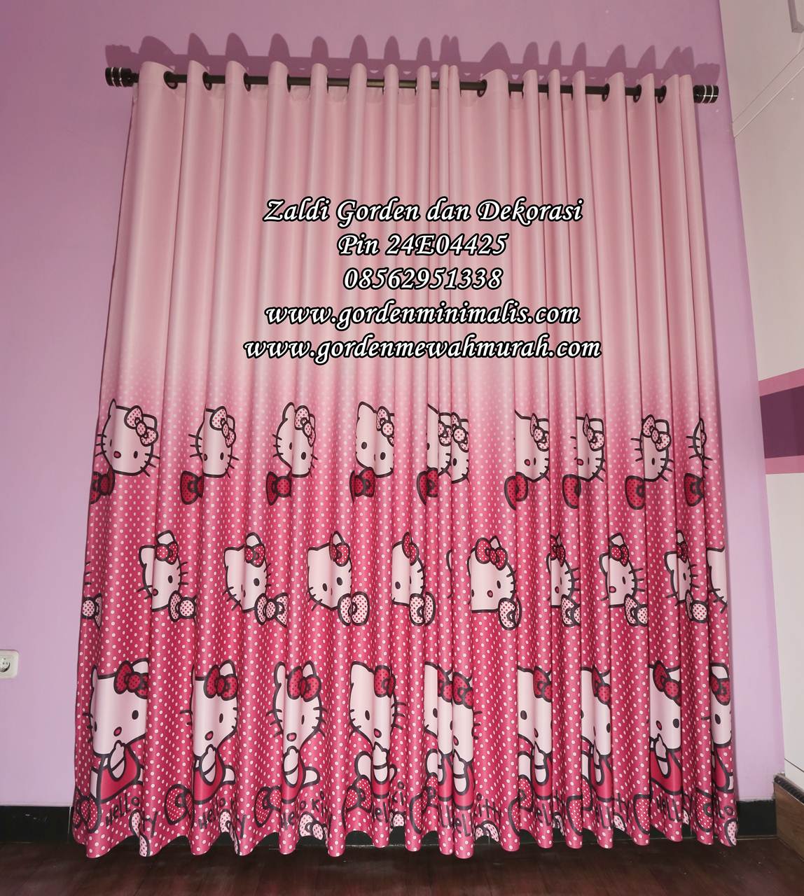 Jual Gorden Hello Kitty Murah Bahan Blackout Berkualitas Model