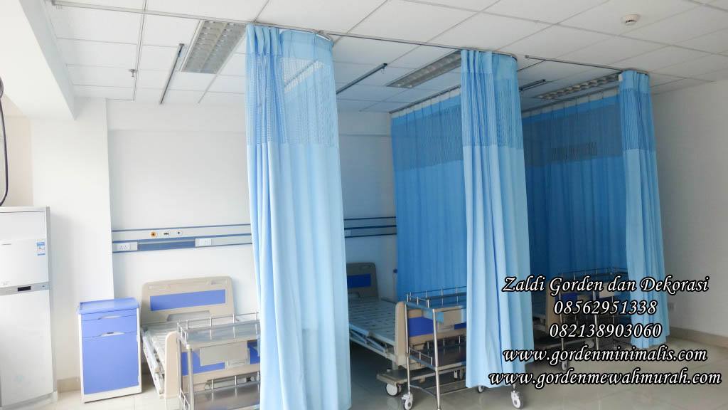 Contoh pemasangan gorden rumah sakit penyekat ruangan IGD