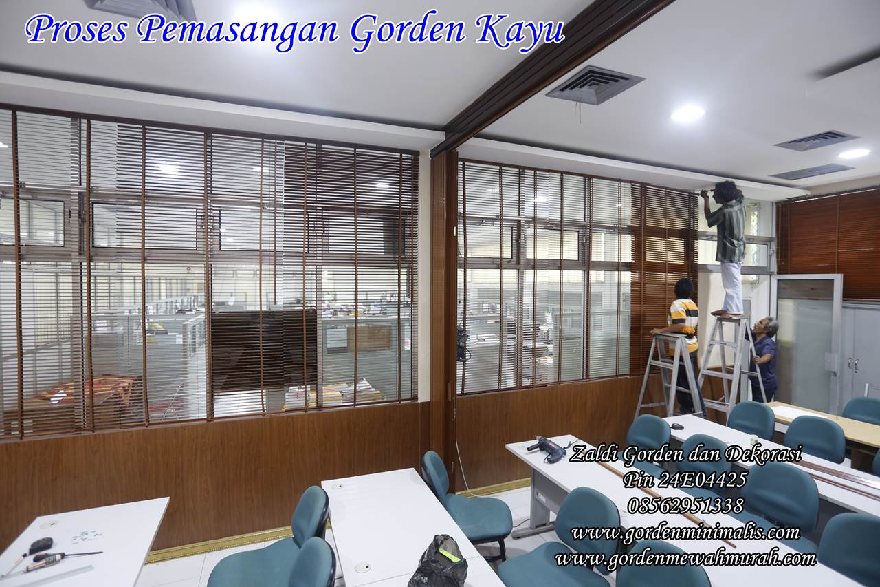 Desain kantor minimalis modern terbaru tahun 2016 Gorden kayu murah Tirai Kayu Krey kayu wooden blind
