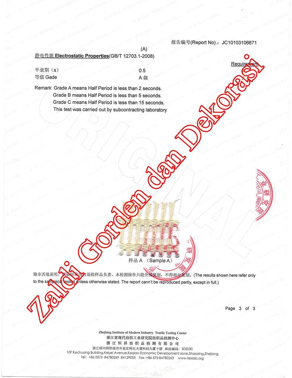sertifikat akreditasi rumah sakit gorden anti bakteri dan gorden anti noda