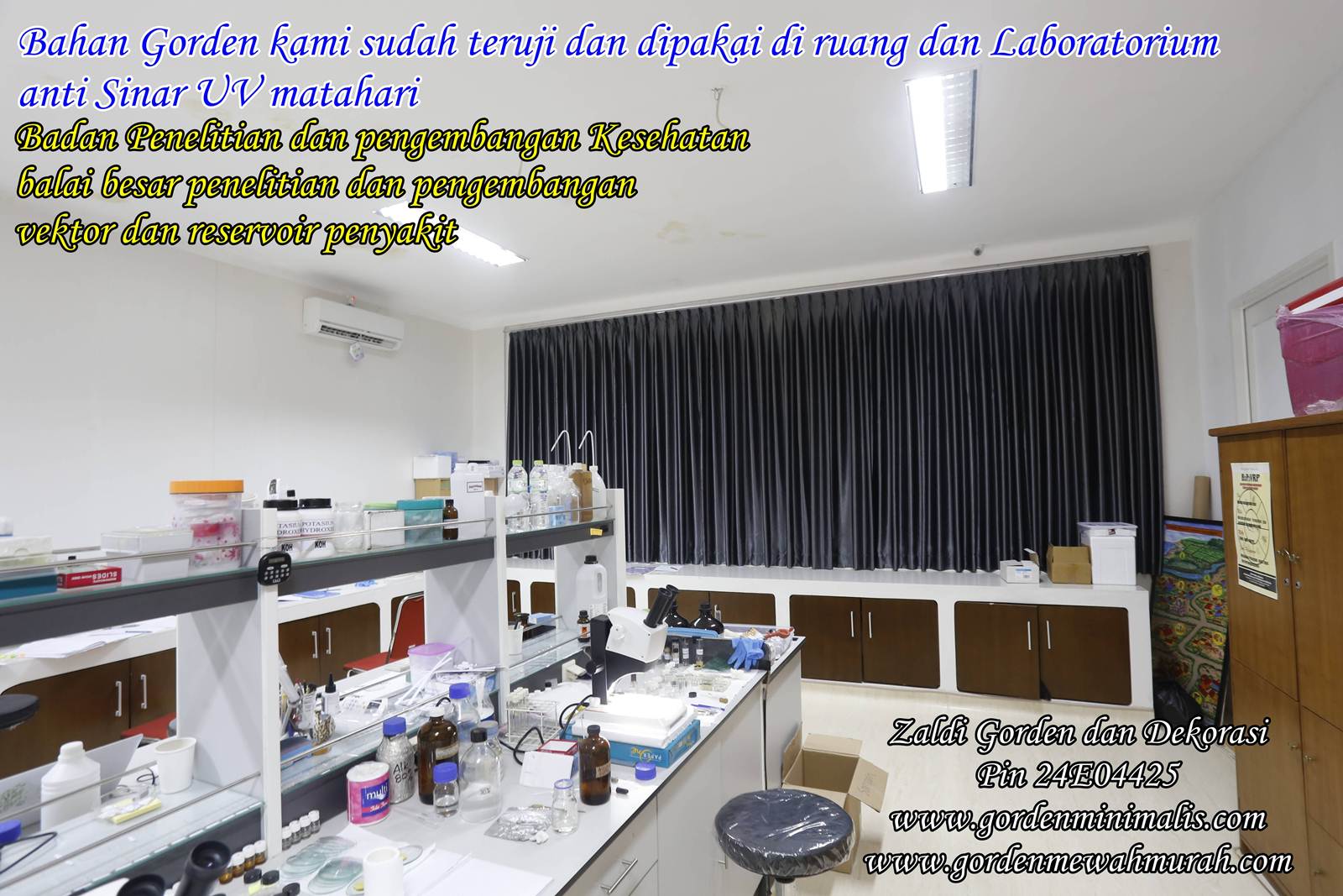 Gorden untuk laboratorium penelitian , laboratorium Mikrobiologi , laboratorium kedokteran , laboratorium sekolah dll