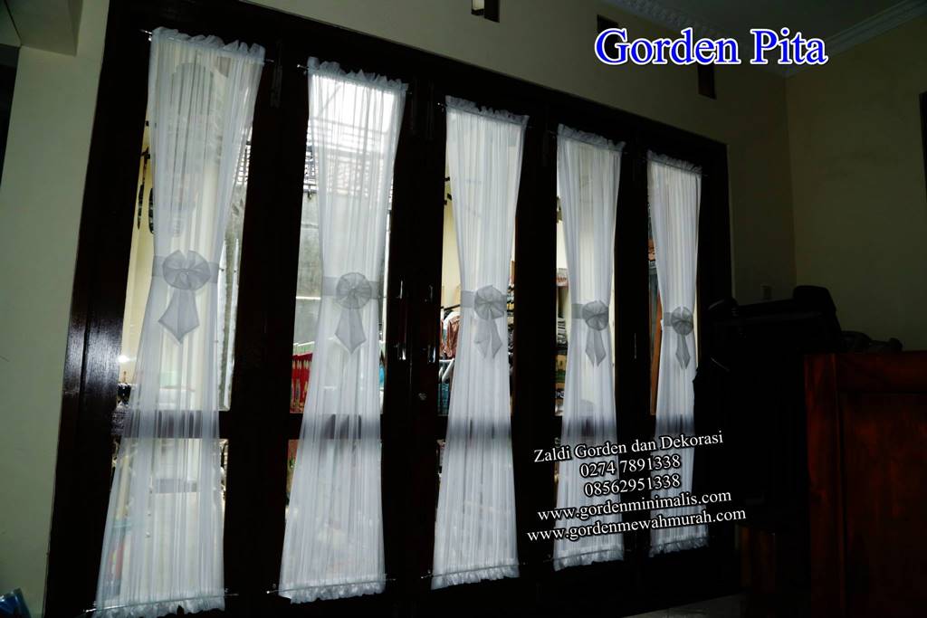 Gorden pita untuk jendela kecil rumah minimalis modern terbaru bahan vitrage gorden kupu gorden kaca kecil 