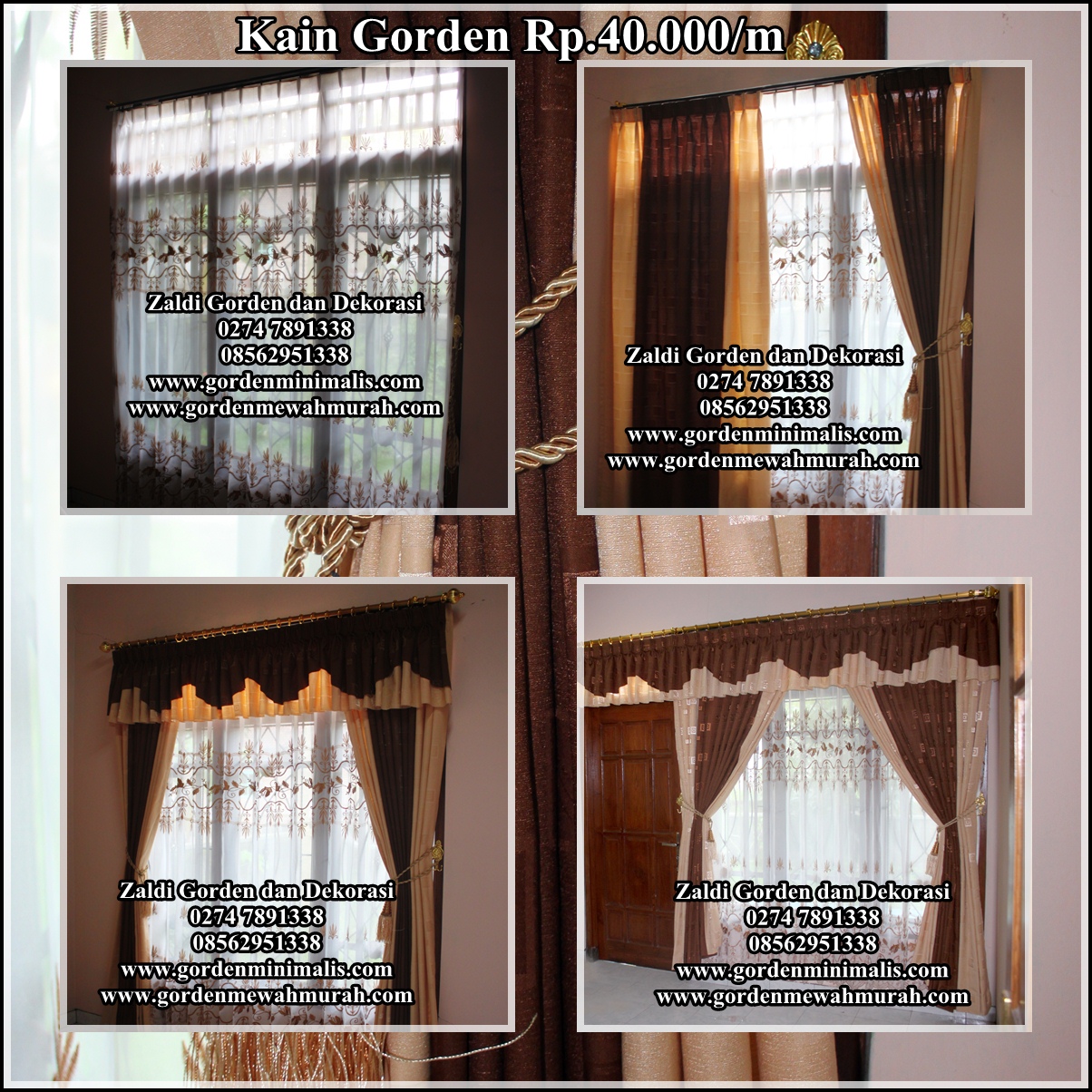 Gorden Cantik Murah Berkualitas untuk jendela rumah dan hotel 